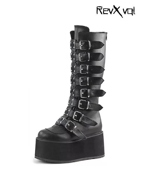 Black Canvas Skater High Tops Shoes Punk Goth Emo Sneaker Boots Mens 7 8 9  10 11