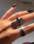 Black Cross Ring