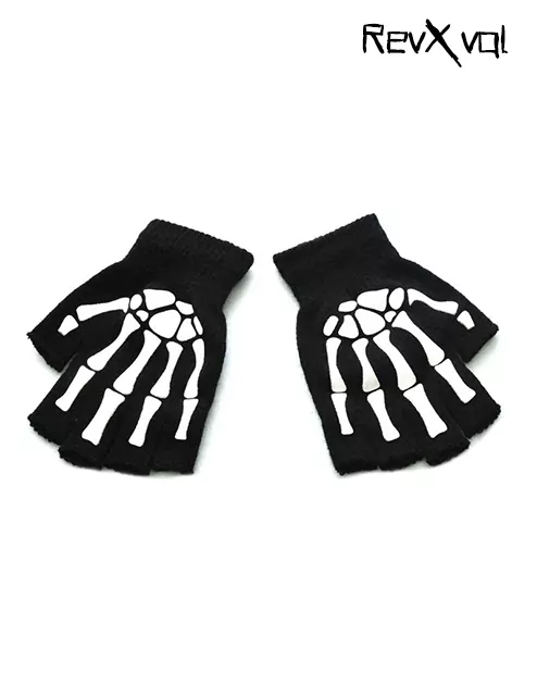 Emo Skeleton Gloves
