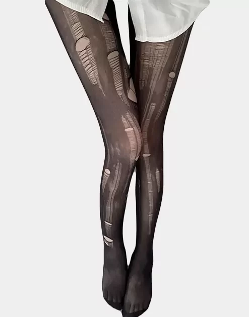 2 Pack Goth Tights Goth Tights for Women Ripped Tights Gothic Tights Goth  Accessories Gohtic Clothing