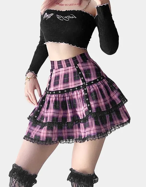Pink Emo Skirt