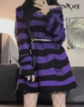 Black And Purple Sweater